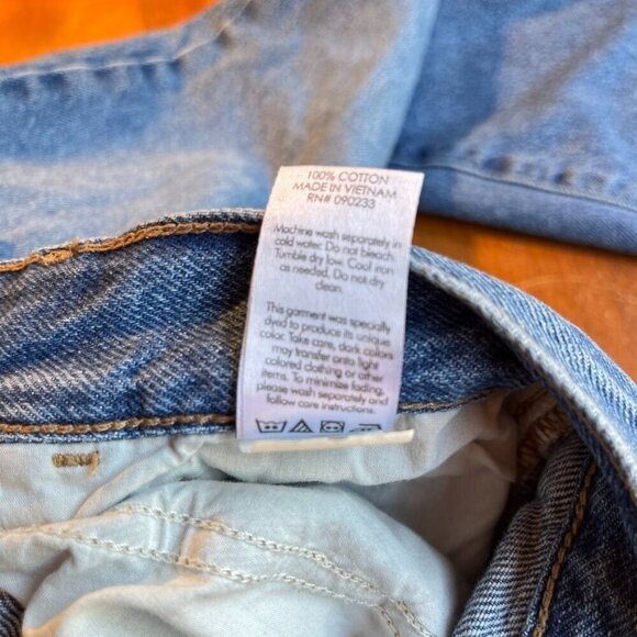 Pacsun High Rise Straight Button Fly Jeans Womens 29x25 Frayed Mom Medium Wash - Picture 8 of 12